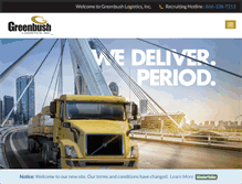 Tablet Screenshot of greenbushlogistics.com